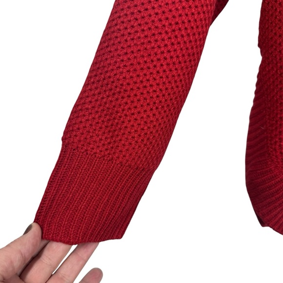 COTTON & RYE Red Textured Crewneck Sweater Size XL - Picture 4 of 8